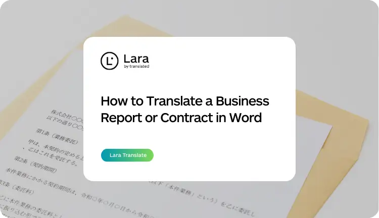 Translate Business Reports & Contracts