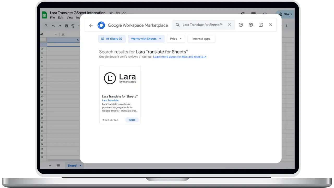 Lara תרגום + אינטגרציה של Google Sheets